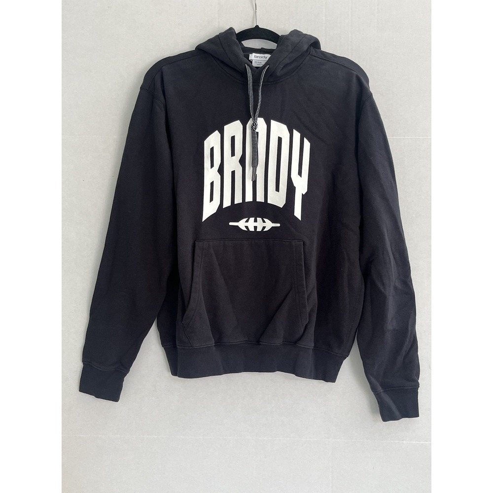Tom Brady Brand Hoodie Mens Medium Black Pullover Sweatshirt